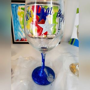Custom Cowboy wine glasses